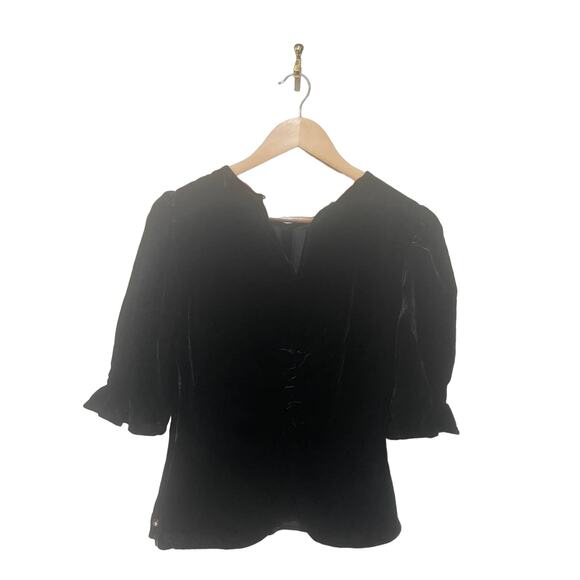 SCOTCH & SODA VELVET RUCHED TOP Size Medium - Picture 8 of 8